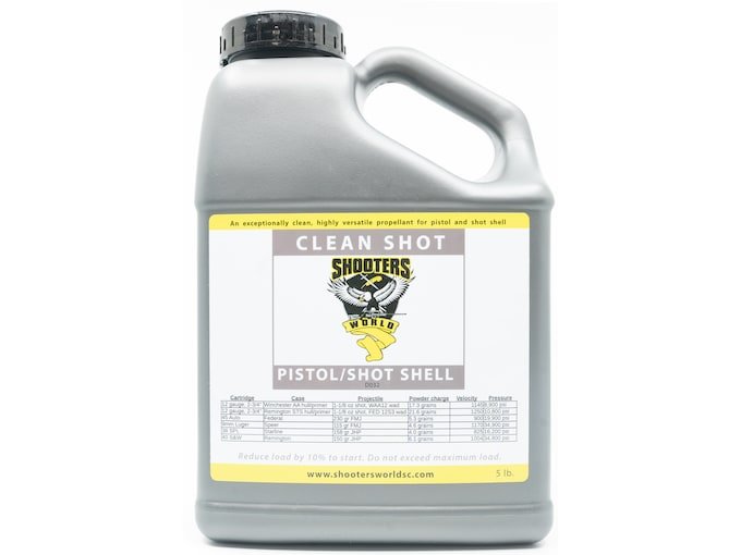 Shooters World Clean Shot D032-03 Smokeless Gun Powder — Clean-Burning Precision Powder
