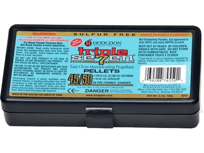 Hodgdon Triple Seven Black Powder Substitute 45 Caliber 50 Grain Pellets 50PK